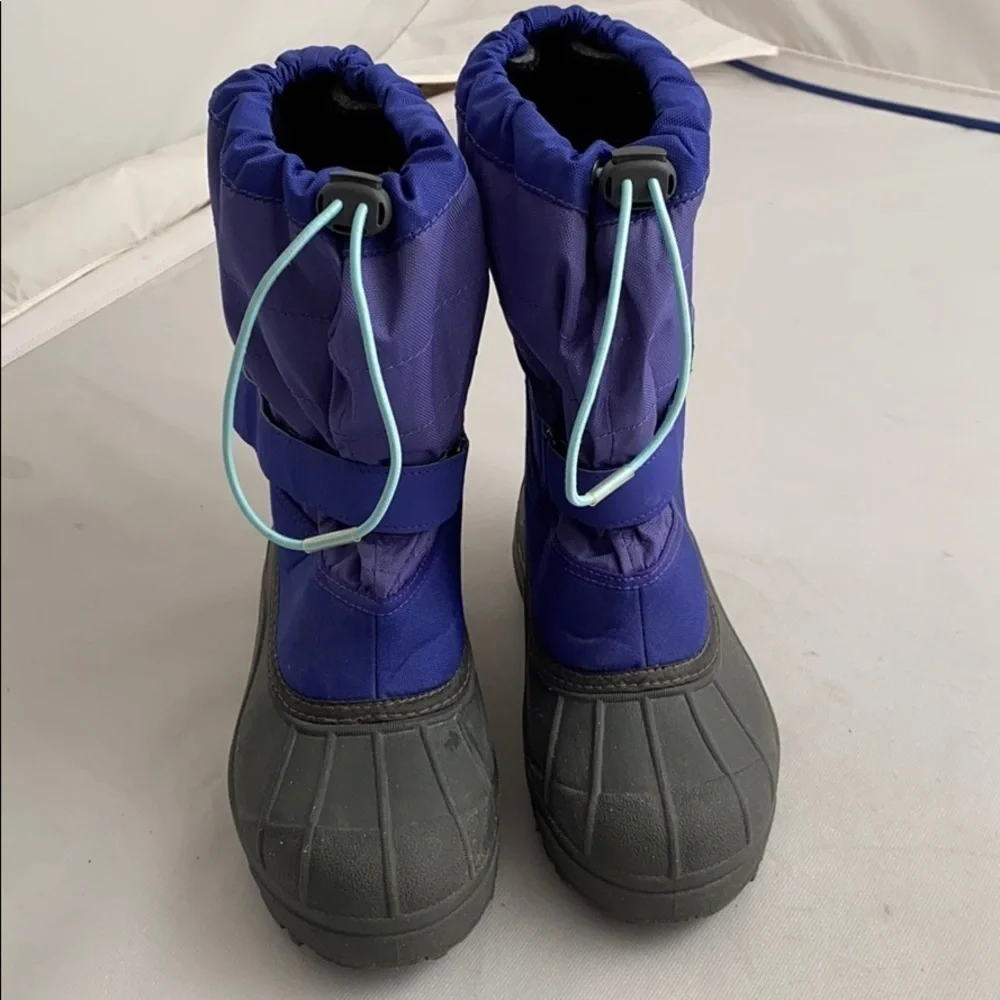 Columbia Powderbug waterproof snow boots blue 6 - Picture 1 of 10